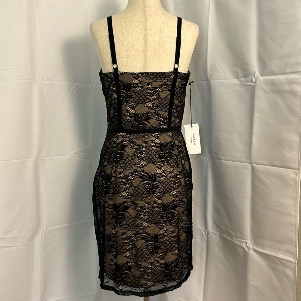 Ali & Jay Desert at Dusk Black Lace Mini Dress Size M - Picture 3 of 10